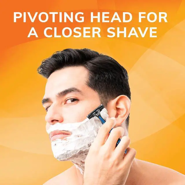 Alt view image 6 of 7 - 2 Disposable Razors for Men With 2 Blades for Sensitive Skin, 18 Count Value Pack of Shaving Razors