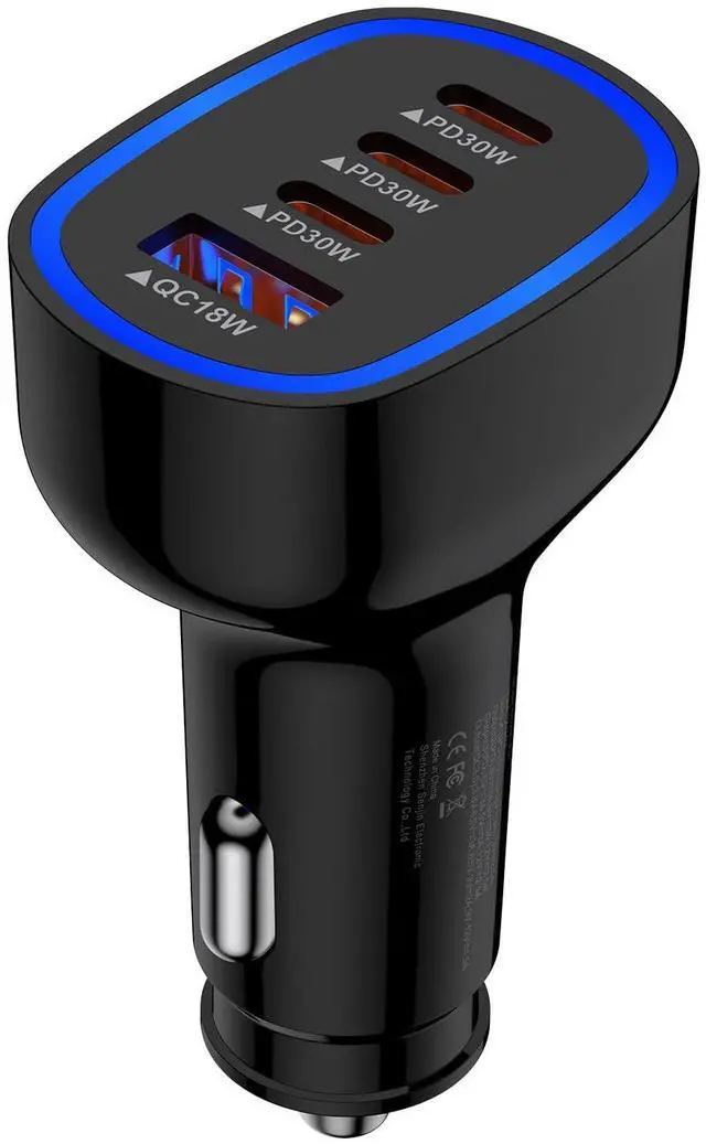Main image of Samsung Car Charger USB C 90W Fast Charging Adapter for Samsung Galaxy A17 A16 A15 5G A56 A36 S25 Edge S24 Ultra S23 S22 S21 4Port Cigarette Lighter Fast Car Phone Charger for iPhone 17 16 Pro Max 15