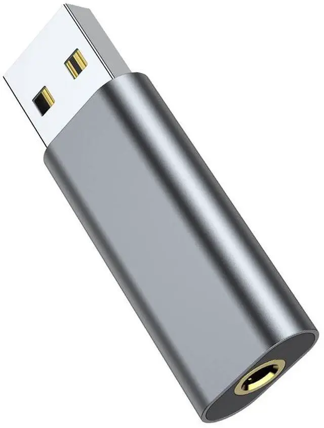 Main image of USB to 3.5mm Jack Audio Headset Adapter, PS4/PS5/PC/Laptop Compatible with Built-in Chip. Plug and Play