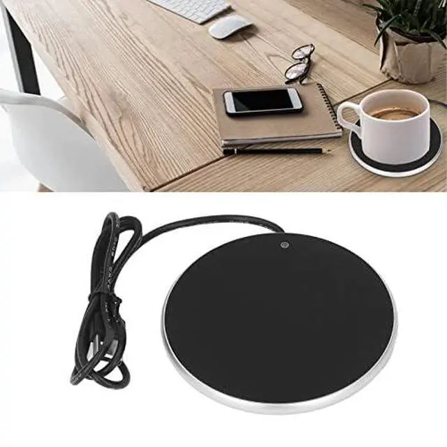 Alt view image 3 of 7 - USB Candle Warmer 5V 2A, 4.1in Coffee Mug Warmer Cup Warmer Smart Power Off Function 55°C Constant Temperature for Home for Office(Silver)