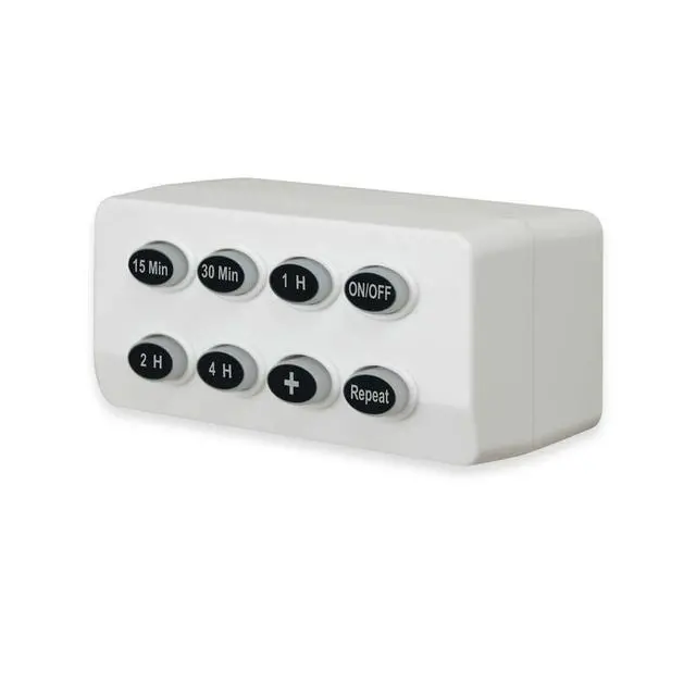 Alt view image 3 of 6 - 2-Pack Indoor Countdown Timer with Repeat Function, Illuminated Buttons, and Auto Shut-Off Outlet Ideal for Chargers, Christmas Security, Lights, UL Listed