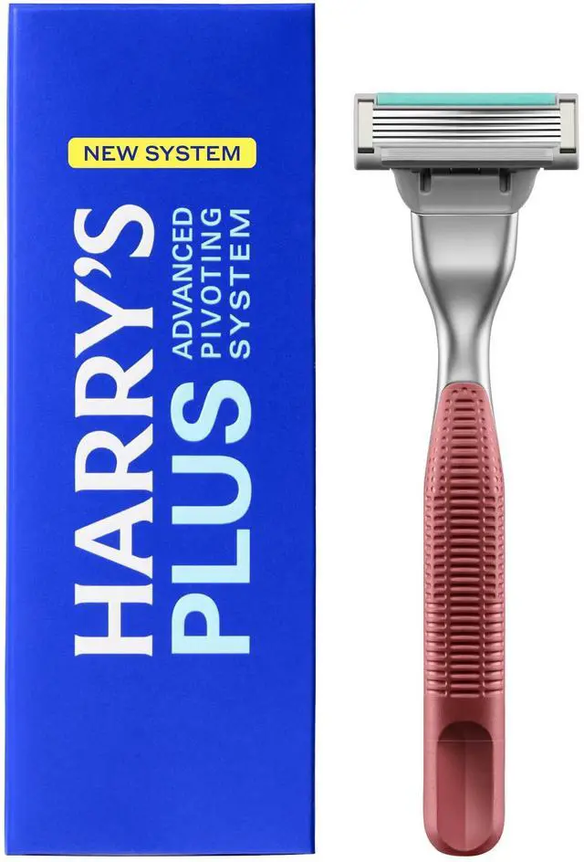 Main image of PLUS: Razor for Men - Premium Handle and Razor Blade Cartridge - Advanced Pivoting System - Shaving Kit for Men - Clay
