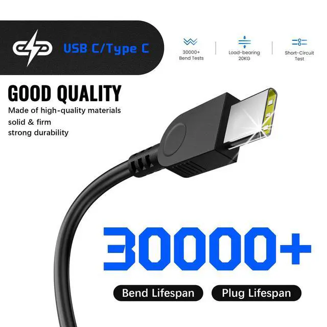 Alt view image 3 of 7 - 2025 New Slim Replacement for 65W Lenovo Laptop Charger USB C Compatible with Lenovo ThinkPad/Yoga/Chromebook Laptop Computer Type C Fast Power Adapter