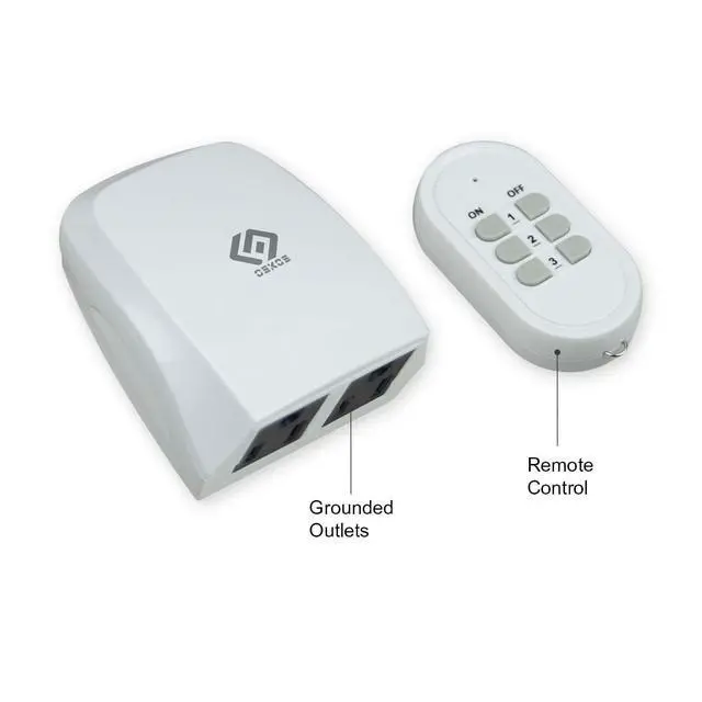 Alt view image 3 of 4 - Indoor Wireless Remote Control Outlets 100-Foot RF Range, 3 Receivers & 1 Remote, Expandable Remote Light Switch for Household Appliances, Battery Included, 15A/1/2HP, UL Listed