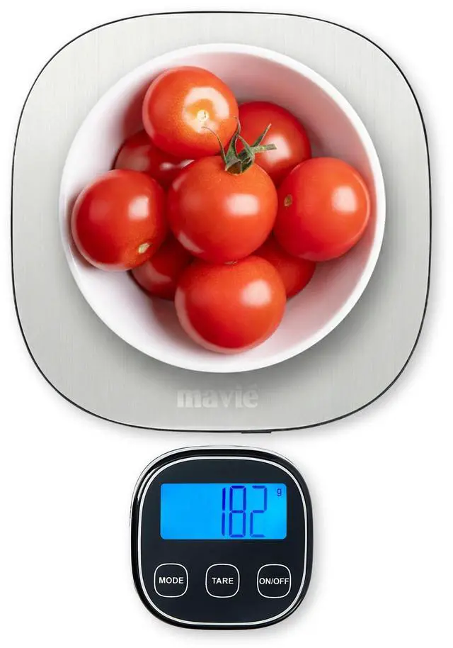 Main image of Wireless Stainless Steel Kitchen Scale with Magnetic Detachable Display, 8 Unit Modes, Precision Tare, 5kg Capacity, Ultra-Slim Digital Food & Baking Scale