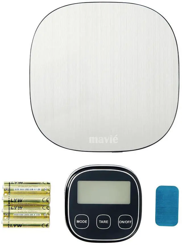 Alt view image 2 of 7 - Wireless Stainless Steel Kitchen Scale with Magnetic Detachable Display, 8 Unit Modes, Precision Tare, 5kg Capacity, Ultra-Slim Digital Food & Baking Scale