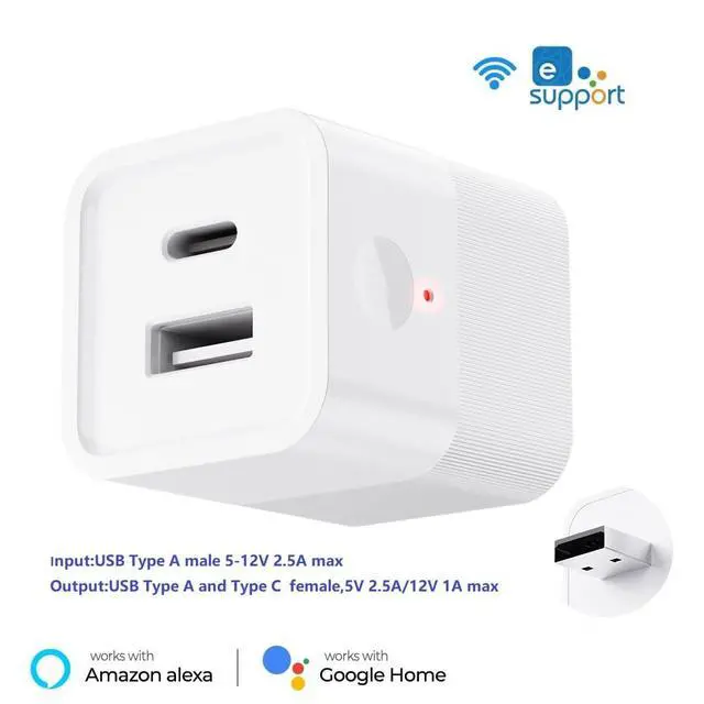 Alt view image 2 of 5 - eWelink app Micro WiFi USB Type A Adaptor, Smart 5-12V DC Outlet Switch,Remote Timer Your USB Device by Phone app,Compatible with Alexa Google Home