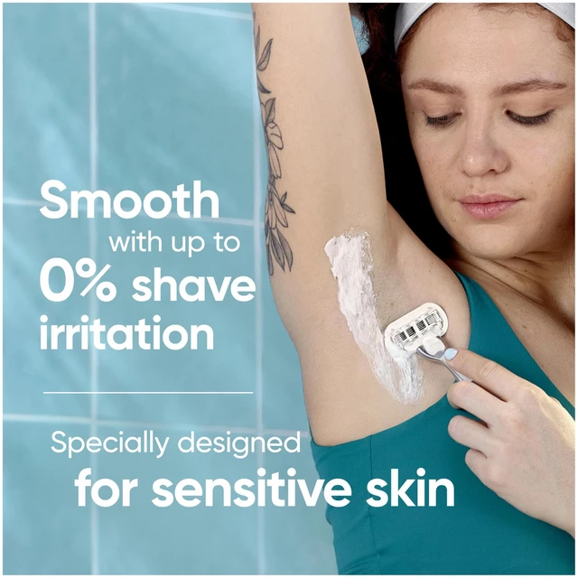Alt view image 3 of 7 - Extra Smooth Sensitive Womens Razor Blade Refills, 6 Count, Designed for Women with Sensitive Skin