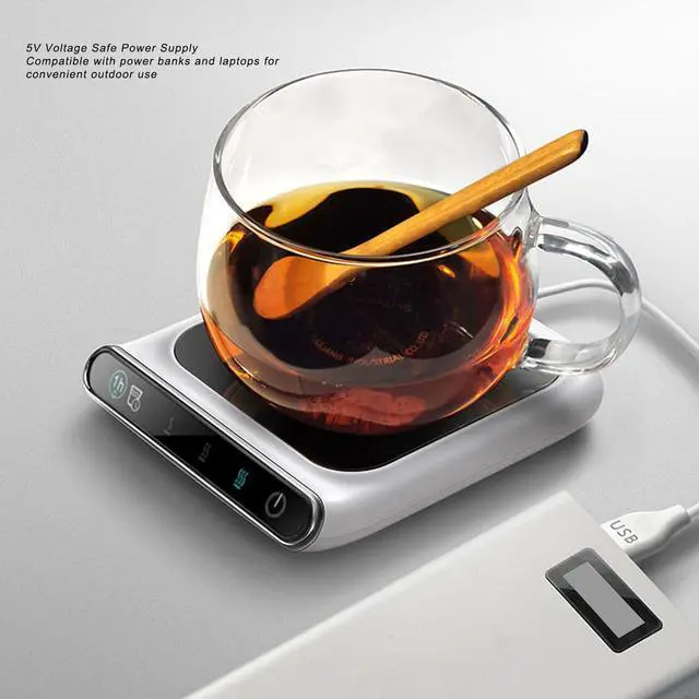 Alt view image 5 of 7 - USB Cup Warmer, 3 Temperature Settings 70 90 110 Auto Shut Off Heating Pad for Coffee Tea with PI Heating Technology, for Office Car Travel