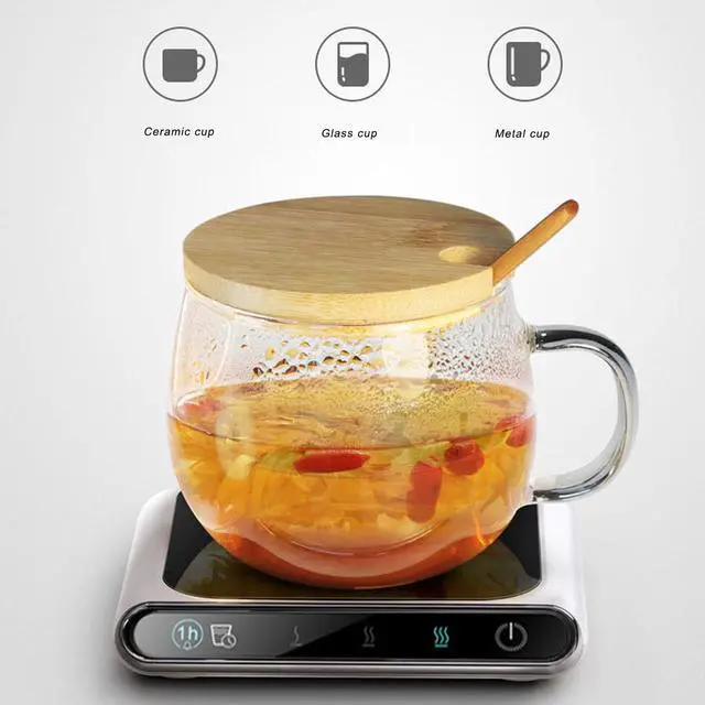 Alt view image 4 of 7 - USB Cup Warmer, 3 Temperature Settings 70 90 110 Auto Shut Off Heating Pad for Coffee Tea with PI Heating Technology, for Office Car Travel