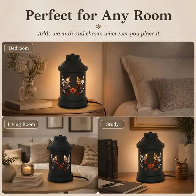 Alt view image 7 of 7 - Hummingbird Candle Warmer Lamp Timer - Mothers Day Gifts for Mom, Birthday Gifts for Women, House Warming Gifts New Home Decor