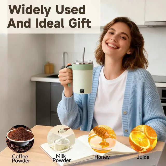 Alt view image 4 of 5 - 2026 Smart Coffee Mug with Auto Stir & Temperature Keeper - Self Stirring Electric Mug, USB Rechargeable Magnetic Stirring Cup for Coffee, Office, Travel | Ideal Coffee Lover Gift & Bar Accessory