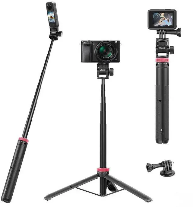 Main image of MT-71 Tripod Selfie Stick & Vlog Handle with Magnetic Quick Release&1/4'' Screw, 59in Extendable Lightweight Tripod Stand (7-Section) for DJI Pocket 3/Insta360 X5 X4 X3 Series