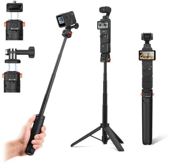 Main image of 20" Osmo Pocket 3 4 Tripod for Action Camera, Xtra Muse Mini Table Desk Extendable Stand Small Handheld Selfie Stick Quick Release 1/4 Screw Vlog for DJI Action 6 5 Pro for Insta360 X4 X5 Accessories