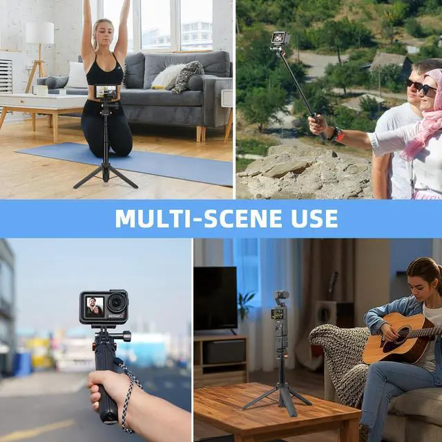 Alt view image 7 of 7 - 20" Osmo Pocket 3 4 Tripod for Action Camera, Xtra Muse Mini Table Desk Extendable Stand Small Handheld Selfie Stick Quick Release 1/4 Screw Vlog for DJI Action 6 5 Pro for Insta360 X4 X5 Accessories