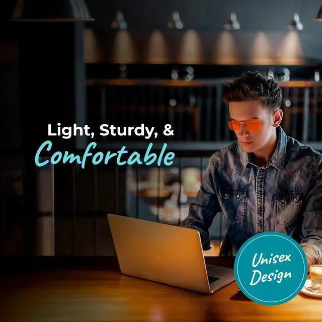 Alt view image 5 of 6 - Blue Light Blocking Glasses Clip On Frame - 99% Sleep Aid Orange Lens 50+ Styles & 14 Lens Colors for Men & Women to Filter Light in All Environments Work, Play, Computer & Gaming