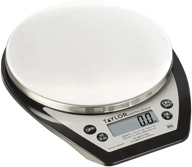 Main image of 1020NFS Compact Digital Scale, Multi-Functional Food Scale for Precise Weight Measuring and Portion Control, Tare Function, NSF, Stainless Steel Platform