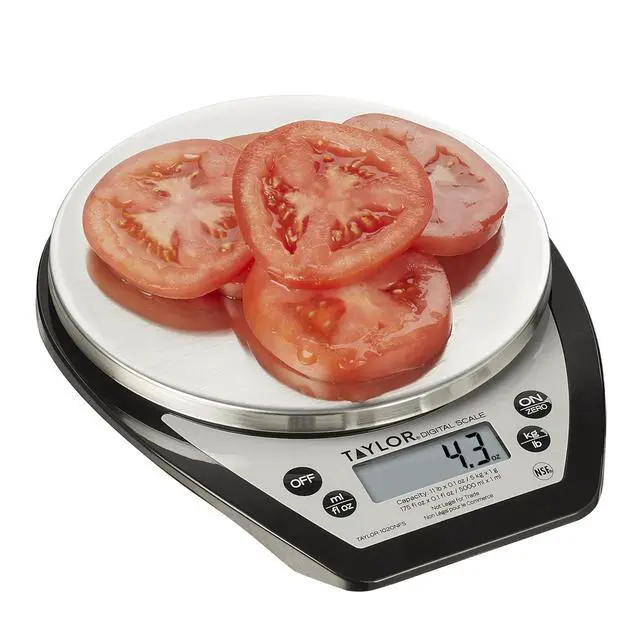 Alt view image 3 of 5 - 1020NFS Compact Digital Scale, Multi-Functional Food Scale for Precise Weight Measuring and Portion Control, Tare Function, NSF, Stainless Steel Platform