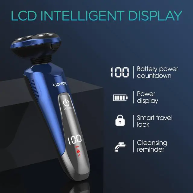 Alt view image 5 of 7 - Electric Razor for Men Cordless Shavers for Shaving with face sideburn Nose Ear Hair Rechargeable Wet Dry Waterproof TX410 New (New Version-Blue)