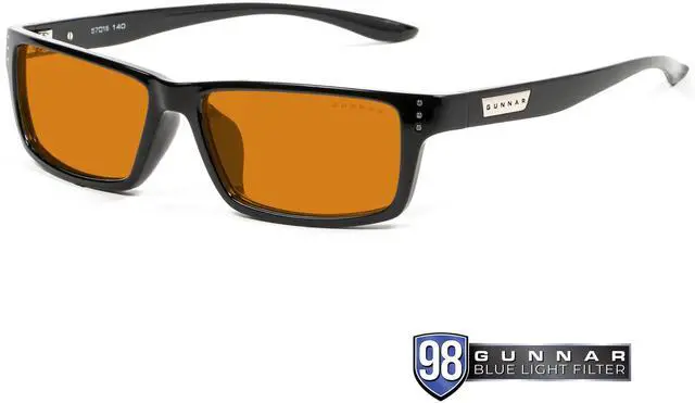Main image of Gaming and Computer Glasses - Blocks 98% Blue Light - Riot, Onyx, Amber Max Tint, 57 mm