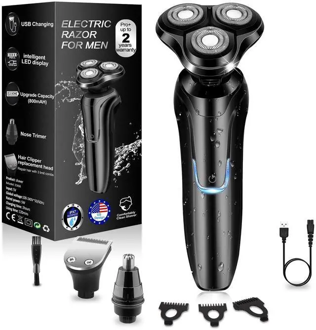 Main image of Razor for Men, Men's Rotary Shavers, Waterproof, Wet and Dry Rechargeable Electric Shaver for Men's Faces with a Cordless and Floating Head,Portable Travel Razor,an Ideal Gift for Men
