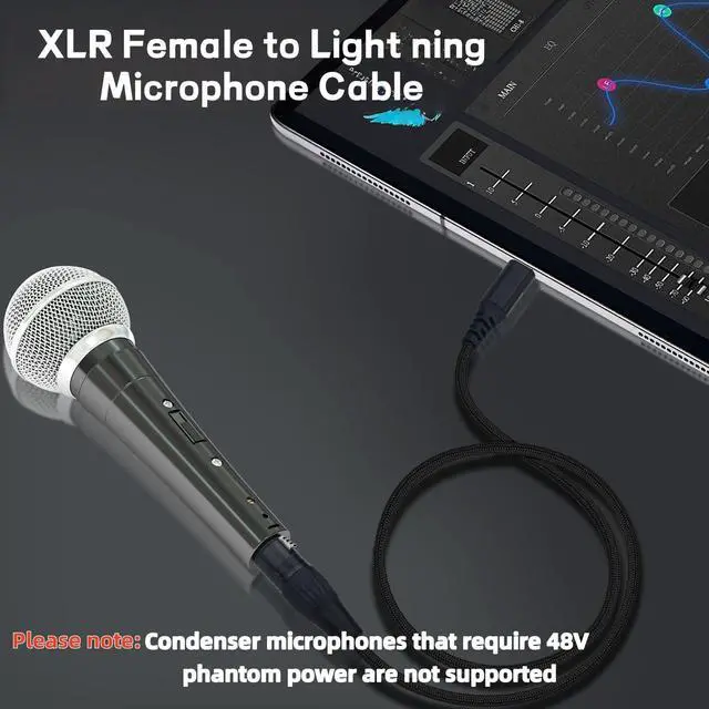 Alt view image 4 of 6 - USB Microphone Cable,Upgraded XLR to USB-A Cable with 24bit/96KHz XLR Recording Cable for Podcasting Recording,Mic Adapter for PC, Laptop-2M/6FT