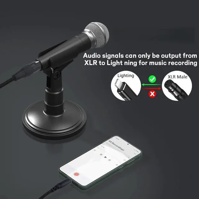Alt view image 3 of 6 - USB Microphone Cable,Upgraded XLR to USB-A Cable with 24bit/96KHz XLR Recording Cable for Podcasting Recording,Mic Adapter for PC, Laptop-2M/6FT