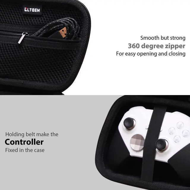 Alt view image 4 of 7 - Controller Case Compatible with Xbox Core/Xbox Elite Series 2 Core/PlayStation DualSense/GameSir G7 SE/PowerA Gaming Controller, Black