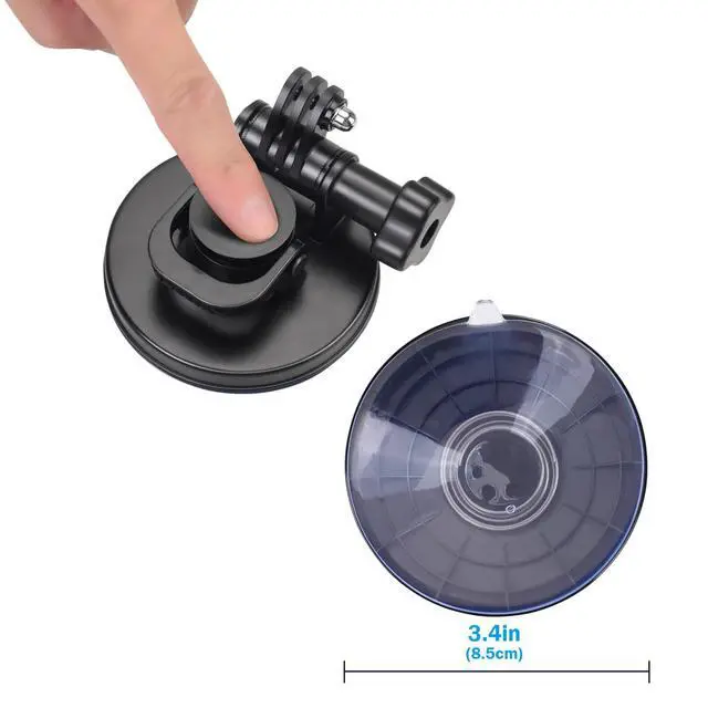 Alt view image 4 of 5 - Suction Cup Mount Compatible for Gopro Hero 13/12/11/10/9/8/7/6/5/4/3/3+/2 Gopro Max2, Hero+, Hero Session, and More Action Cameras Car Windshield and Window Mount