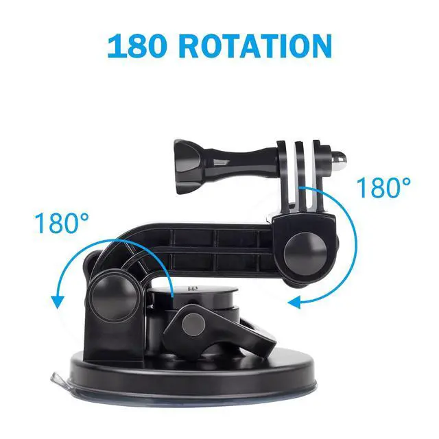 Alt view image 2 of 5 - Suction Cup Mount Compatible for Gopro Hero 13/12/11/10/9/8/7/6/5/4/3/3+/2 Gopro Max2, Hero+, Hero Session, and More Action Cameras Car Windshield and Window Mount