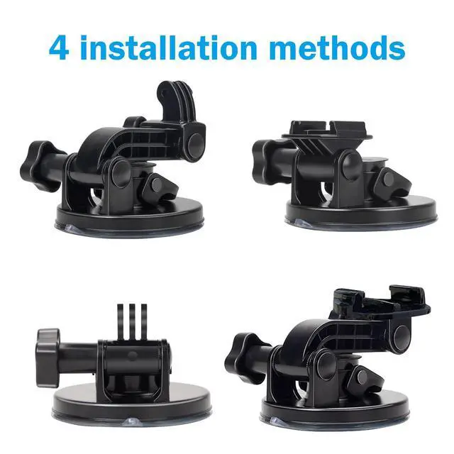 Alt view image 3 of 5 - Suction Cup Mount Compatible for Gopro Hero 13/12/11/10/9/8/7/6/5/4/3/3+/2 Gopro Max2, Hero+, Hero Session, and More Action Cameras Car Windshield and Window Mount