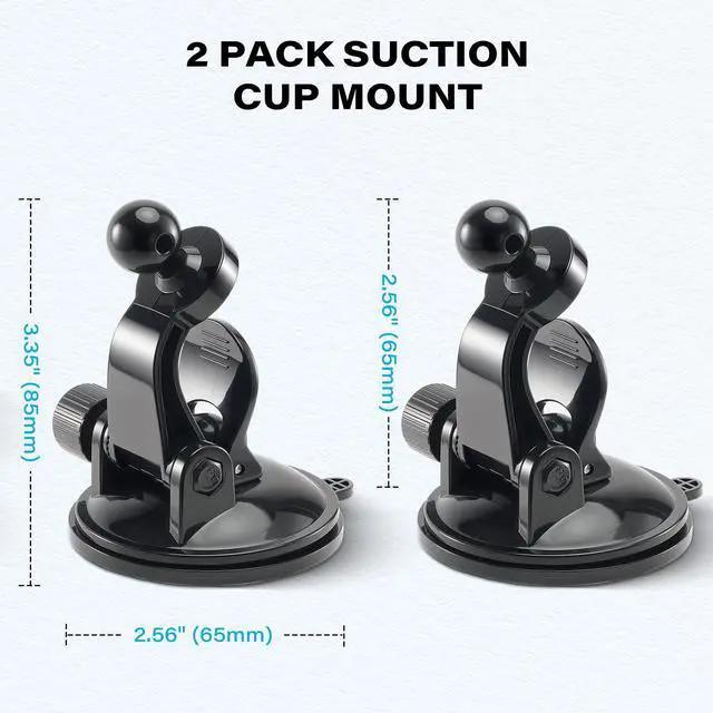 Alt view image 7 of 7 - 2 PCS Adjustable GPS Car Mount for Garmin Nuvi Dezl Drive Drivesmart Zumo Driveassist DriveLuxe StreetPilot RV, Replacement Suction Cup GPS Dash Ball Mount Dashboard Windshield Car Holder