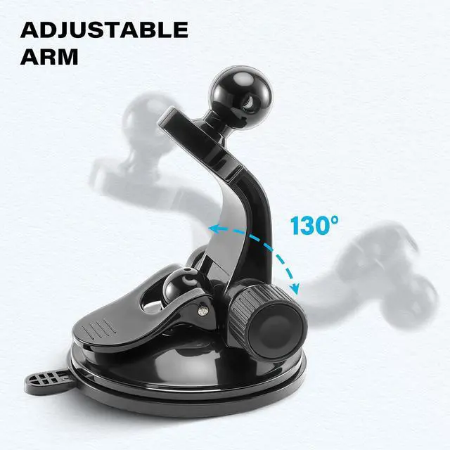Alt view image 3 of 7 - 2 PCS Adjustable GPS Car Mount for Garmin Nuvi Dezl Drive Drivesmart Zumo Driveassist DriveLuxe StreetPilot RV, Replacement Suction Cup GPS Dash Ball Mount Dashboard Windshield Car Holder