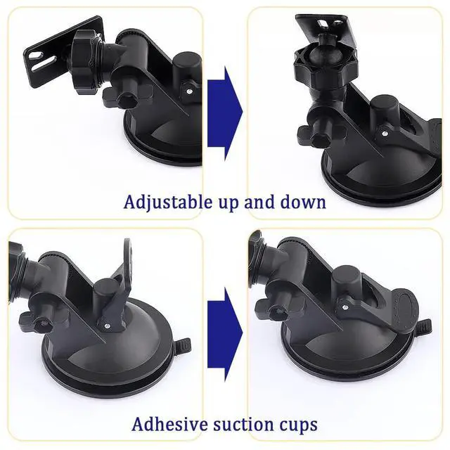 Alt view image 7 of 7 - Dash Cam Mount - 360°Rotatable Portable Device Mount for Most Dash Cams & Rearview Cameras - Fits Car, Truck, SUV, RV, Van - Mini, Waterproof, Sturdy