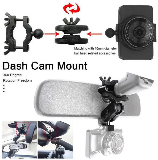 Alt view image 5 of 5 - Car Interior Holder Camera Bracket Auto Driving Universal Dash Cam Mount Dash Cam Mount Holder