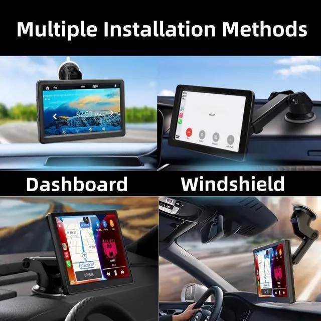 Alt view image 2 of 7 - Extended Carplay Mount, 360° Flexible Windshield Dashboard Suction Cup Bracket Replacemect for 7" 9" 10.26" Inch Carplay Screen Android Auto Mount Car Baby Camera Monitor Phone Holder