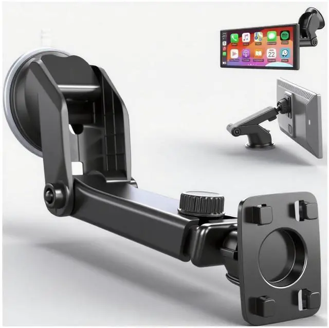 Main image of Extended Carplay Mount, 360° Flexible Windshield Dashboard Suction Cup Bracket Replacemect for 7" 9" 10.26" Inch Carplay Screen Android Auto Mount Car Baby Camera Monitor Phone Holder