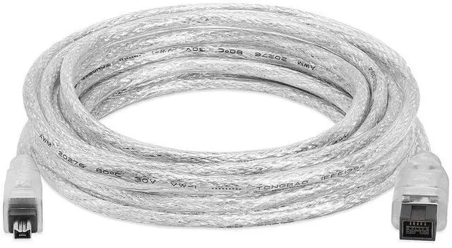 Main image of 15FT Bilingual FireWire 800/Firewire 400 Cable - IEEE 1394 High Speed Firewire 9 Pin to 4 Pin Cable for MacBook