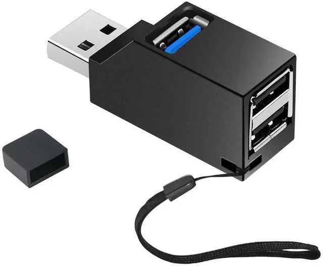 Main image of USB Hub,3 Port High USB 3.0 Speed Splitter Plug and Play Bus Powered for MacBook, Mac Pro/Mini,iMac, Surface Pro,XPS,Notebook PC,USB Flash Drives,Mobile HDD, and More (BLACK1)
