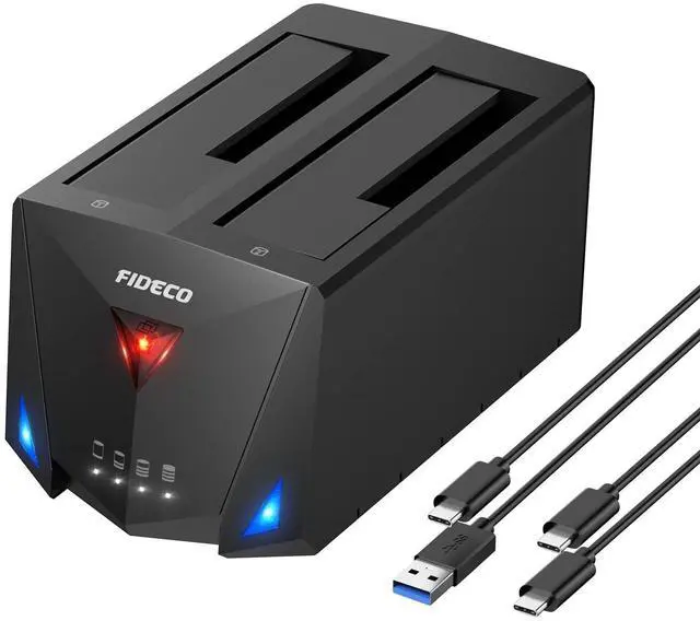 Main image of USB 3.2 Gen 1 to Hard Drive Docking Station, Hard Drive Dock for 2.5 or 3.5 inch SATA I/II/III HDD SSD with Hard Drive Duplicator/Offline Clone Function and 2 USB Cables, Support UASP