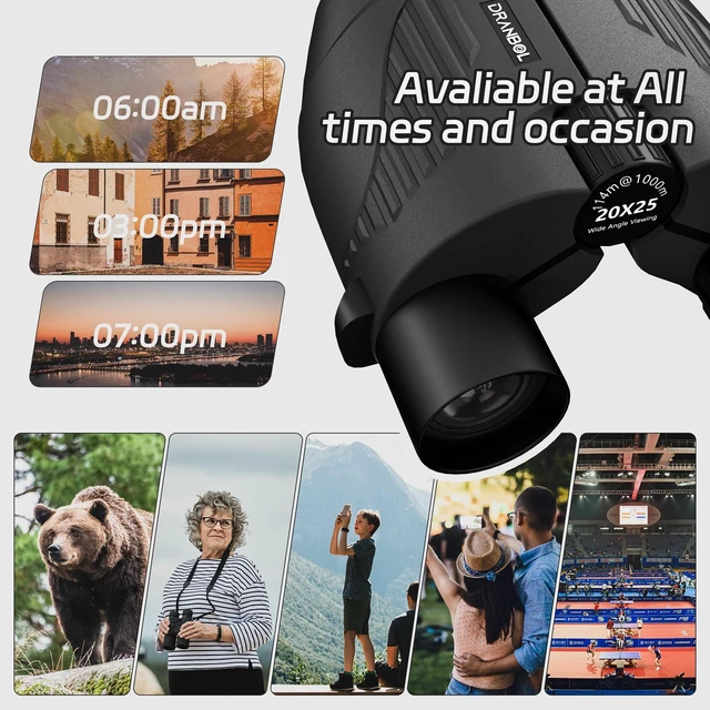 Alt view image 7 of 7 - 20X25 Small Binoculars for Adults and Kids, Large Eyepiece Binoculars for Bird Watching Easy Focus, Pocket High Powered Opera Glasses for Concert, Cruise Ship, Travel Must Have