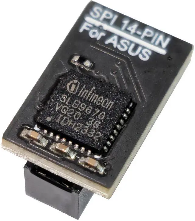 Main image of TPM 2.0 Module, 14-Pin SPI Interface with infineon SLB9670, Compatible with ASUS Motherboard