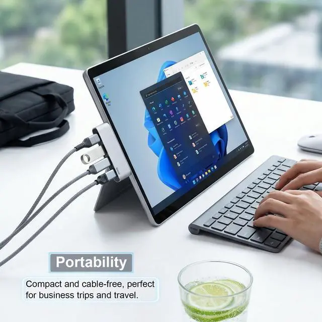 Alt view image 4 of 7 - USB C Hub, 4-Port USB 3.0 Hub USB C to USB Adapter for MacBook Pro/Air Direct Plug USB Splitter for Laptop, Flush-Fit Cable-Free Design, Compatible with iMac Dell HP Surface