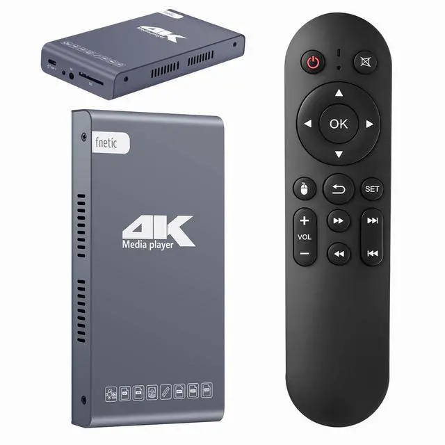 Main image of 4K Digital Media Player & HDD Enclosure 2-in-1, Ultra HD 4K@60Hz Media Player with USB Type-C Drive/SD Card Ports, Digital Signage, MP4, H.265/HEVC, Looping Auto Playback, HDMI/AV Output