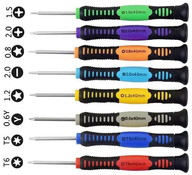 Alt view image 2 of 7 - Screwdriver Set 20 PCS Cellphone Repair Tool Small Magnetic Kit with Phillips Flathead Pentalobe Torx Opening Pry for iPhone Mac iPad Samsung