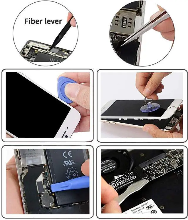 Alt view image 6 of 7 - Screwdriver Set 20 PCS Cellphone Repair Tool Small Magnetic Kit with Phillips Flathead Pentalobe Torx Opening Pry for iPhone Mac iPad Samsung