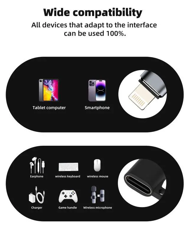Alt view image 7 of 7 - OTG Audio USB C to Lightning Adapter(3pack)for IPhone 14 13 Pro Max for Apple Cable Lighting Male Type C Charger Female Adaptor Phone Converter Charging for IPad Adaptador Card Reader Camera Connector