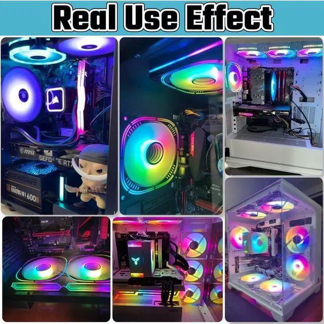 Alt view image 3 of 6 - Mini ARGB Controller 3Pin RGB 5V Controller with Monochrome Horse Rainbow 10+ Modes SATA Power for PC Fan, Light Strip, Light Plate,Water/Air Cooled Radiator