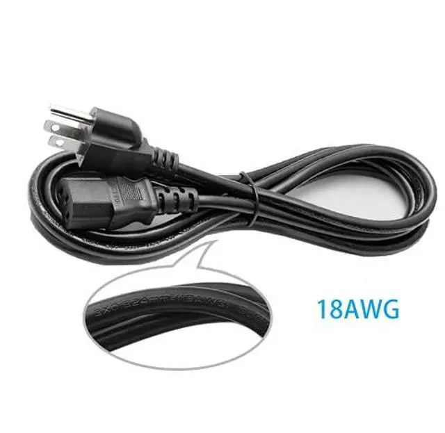 Alt view image 6 of 7 - 5 FT 18AWG 3 Prong Plug 10 Amps 125 Volts AC Power Cable Compatible with Electronics, Samsung, Laptop,TV, Sharp, Sony, AOC, Vizio, Acer, Dell,Computer Monitor, Printer 1.5 Meter PC Power Cord