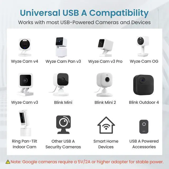 Alt view image 7 of 7 - Google Nest Camera Extension Cord 15FT 2Pack,USB Extension Cable Flat Compatible with Ring Cam,WYZE Cam V4 V3 V2,OG,Blink Mini 2,Outdoor 4,XT,Weatherproof Long Power Extender Charging Cable
